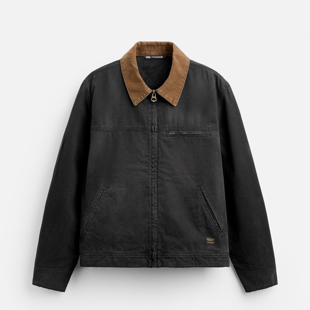 Zara Contrast Collar Jacket